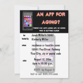 Funny Over the Hill Birthday Party Kaart (Voorkant)