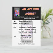 Funny Over the Hill Birthday Party Kaart (Staand voorkant)