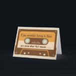 Funny Over the Hill Cassettebandje Birthday Card Kaart<br><div class="desc">Op zoek naar een verjaardagskaart voor die oude schoolmuziekliefhebber die officieel over de heuvel is? Dit cassettebandwenskaart is perfect. Met zijn grappige boodschap en cassettebandillustratie is hij perfect voor oude schoolmuziekfans. Het beste van al tekst op de voorzijde en de binnenkant van deze kaart kan met de naam van uw...</div>