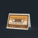 Funny Over the Hill Cassettebandje Birthday Card Kaart<br><div class="desc">Op zoek naar een verjaardagskaart voor die oude schoolmuziekliefhebber die officieel over de heuvel is? Dit cassettebandwenskaart is perfect. Met zijn grappige boodschap en cassettebandillustratie is hij perfect voor oude schoolmuziekfans. Het beste van al tekst op de voorzijde en de binnenkant van deze kaart kan met de naam van uw...</div>