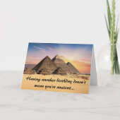 Funny Over the Hill Humor Egypt Pyramids Kaart (Voorkant)