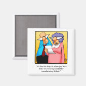 Funny Over the Hill Humor Magnet (Voorkant / Achterkant)