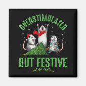 Funny Overstimulated But Festive Christmas Ssum Ho Magneet (Voorkant)