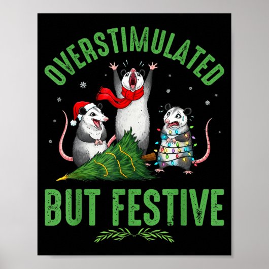 Funny Overstimulated But Festive Christmas Ssum Ho Poster (Voorkant)