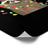 Funny Overstimulated But Festive Raccoon Christmas Poster (Hoek)