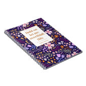 Funny Overthink This Quote Floral Personalized Notitieboek (Rechterzijde)