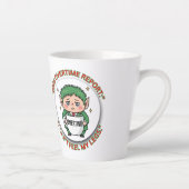 Funny Overtime Elf Christmas Coffee Mug – Office B Latte Mok (Rechts)