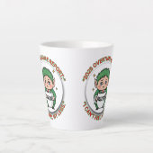 Funny Overtime Elf Christmas Coffee Mug – Office B Latte Mok (Voorkant)