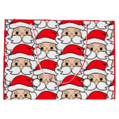 Funny Overvolle Santa Claus Face Gift Bag Groot Cadeauzakje (Achterkant)