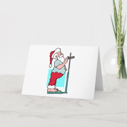 Funny Overweight Santa Kerstmis Humor Feestdagen Kaart (Voorkant)