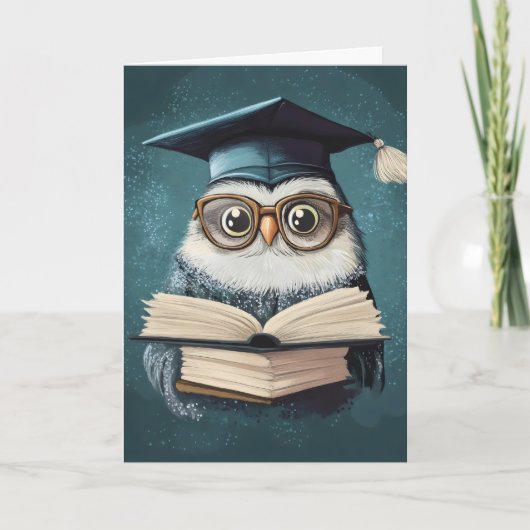 Funny Owl Afstuderen School Feestdagen Kaart (Voorkant)