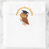 Funny Owl Afstuderen Sticker (Tas)