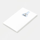 Funny Owl Beaker Cartoon Science Illustratie Kunst Post-it® Notes (Schuin)