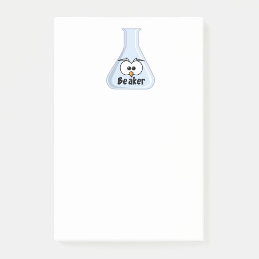 Funny Owl Beaker Cartoon Science Illustratie Kunst Post-it® Notes (Voorkant)