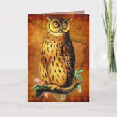Funny  Owl Birthday Card Kaart (Voorkant)