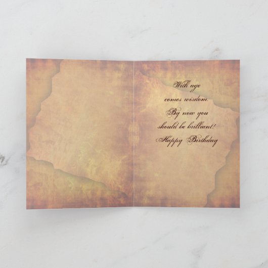 Funny  Owl Birthday Card Kaart (Binnen)