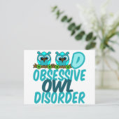 Funny Owl Briefkaart (Staand voorkant)