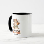 Funny Owl Coffee Lover Mug Mok (Voorkant links)