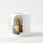 Funny Owl Conductor Cartoon Koffiemok (Voorkant links)