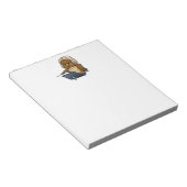 Funny Owl Conductor Cartoon Notitieblok (Schuin)