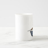 Funny Owl Conductor Cartoon Porselein Kop (Voorkant)