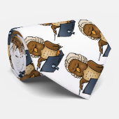 Funny Owl Conductor Cartoon Stropdas (Opgerold)