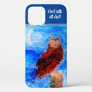 Funny Owl Custom Text geparafeerd Case-Mate iPhone Case