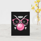 Funny Owl Design For Men Women Boys Girls Toddlers Kaart (Gele Bloem)