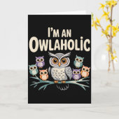 Funny Owl Design For Men Women Boys Girls Toddlers Kaart (Gele Bloem)