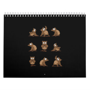 Funny Owl Emotion Pattern Kalender