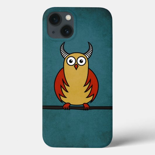 Funny Owl met horens bescherming Case-Mate iPhone Case (Achterkant)