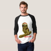 Funny Owl  motorfiets HELMET - dubbelzijdig T-shirt (Voorkant volledig)