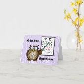Funny Owl Optician Wenskaart Kaart (Gele Bloem)
