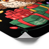 Funny Owl Santa Hat Animals Lovers Ugly Christmas  Poster (Hoek)