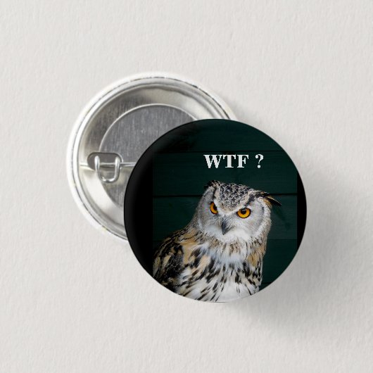 Funny Owl Slogan (Aanpassen) Ronde Button 3,2 Cm (Voorkant /achterkant)