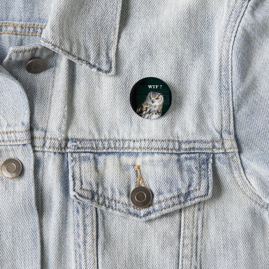 Funny Owl Slogan (Aanpassen) Ronde Button 3,2 Cm (In situ)