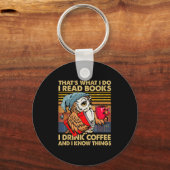 Funny Owl That's What I Do I Read Books I Drink Co Sleutelhanger (Voorkant)