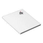 Funny Owl with Red Feather Notitieblok (Schuin)