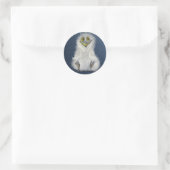 Funny owlet - baby vogel ronde sticker (Tas)