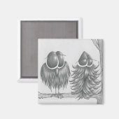 Funny Owls Magneet (Voorkant / Achterkant)