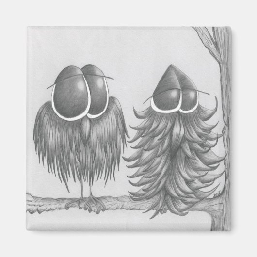 Funny Owls Magneet (Voorkant)