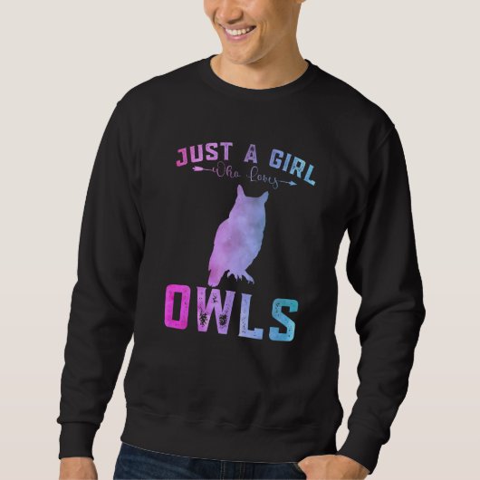 Funny Owls Meisjes is gewoon een meisje dat van ei Trui (Voorkant)