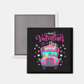 Funny Owls School Bus Driver Happy Valentines Day Magneet (Voorkant / Achterkant)