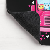 Funny Owls School Bus Driver Happy Valentines Day  Muismat (Hoek)