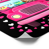 Funny owls school bus driver happy valentines day poster (Hoek)