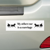 Funny paard mijn andere auto is een wagen bumpersticker (Op auto)