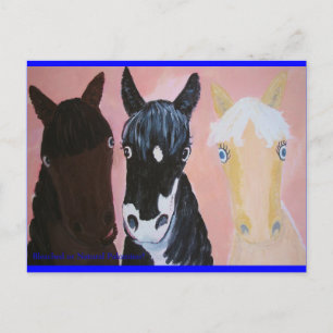Funny paarden cards passen aan briefkaart