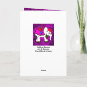 Funny Paars Elephant Belated Birthday Kaart (Achterkant)