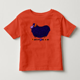 Funny Paars Ram Chinees Jaar Zodiac Toddler T Kinder Shirts