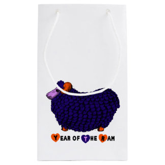 Funny Paars Ram Chinese Year Zodiac S Gift Bag Klein Cadeauzakje